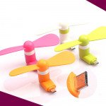 Wholesale Micro USB Android V8V9 Portable Cell Phone Mini Electric Cooling Fan (Orange)